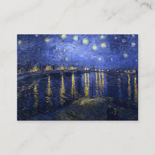 Van Gogh: Starry natt över Rhonen Visitkort (Framsida)
