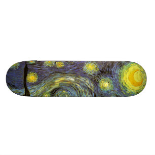 Van Gogh: Starry natt Skateboard Bräda 19,5 Cm