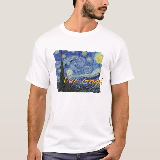Van Gogh * Starry natt T Shirt (Framsida)