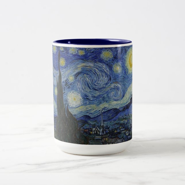 Van Gogh Starry natt Två-Tonad Mugg (Center)