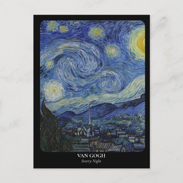 VAN GOGH/Starry Natt Vykort (Framsida)