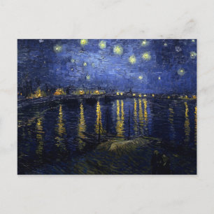 Van Gogh Starry Natten om Rhone Fine Art Vykort