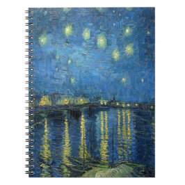 Van Gogh Starry Natten över Rhone Anteckningsbok
