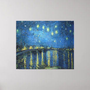 Van Gogh Starry Natten över Rhone Canvastryck