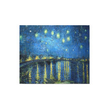 Van Gogh Starry Natten över Rhone