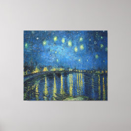 Van Gogh Starry Natten över Rhone Canvastryck