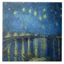 Van Gogh Starry Natten över Rhone