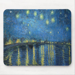Van Gogh Starry Natten över Rhone Musmatta