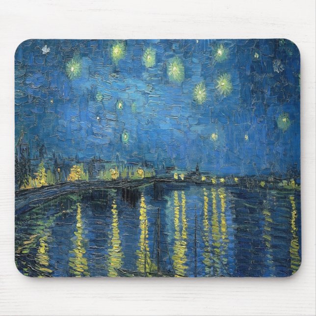 Van Gogh Starry Natten över Rhone Musmatta (Framsidan)