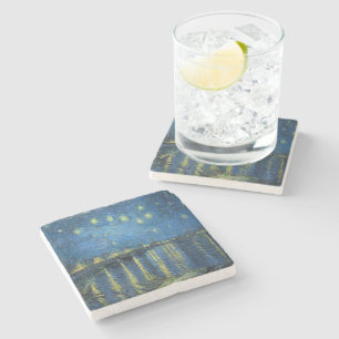 Van Gogh Starry Natten över Rhone Stenunderlägg