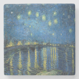 Van Gogh Starry Natten över Rhone Stenunderlägg
