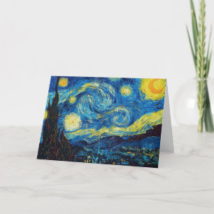 Van Gogh Starry Natthälsningskort Kort