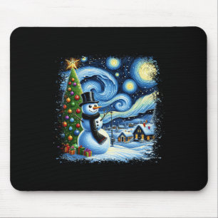 Van Gogh Starry Nattjul Snögubbe Snowy Nigh Musmatta