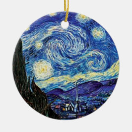 Van Gogh - Starry Nattjulprydnad Julgransprydnad Keramik