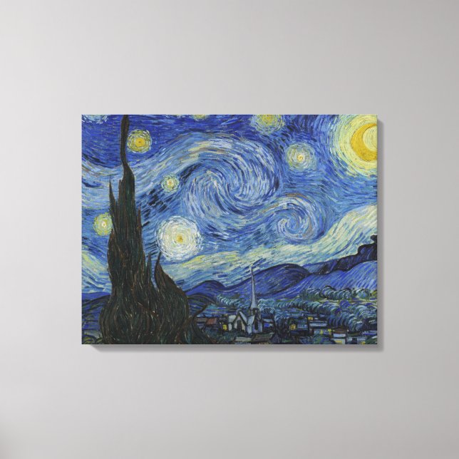 Van Gogh, Starry Nigh Canvastryck (Framsida)