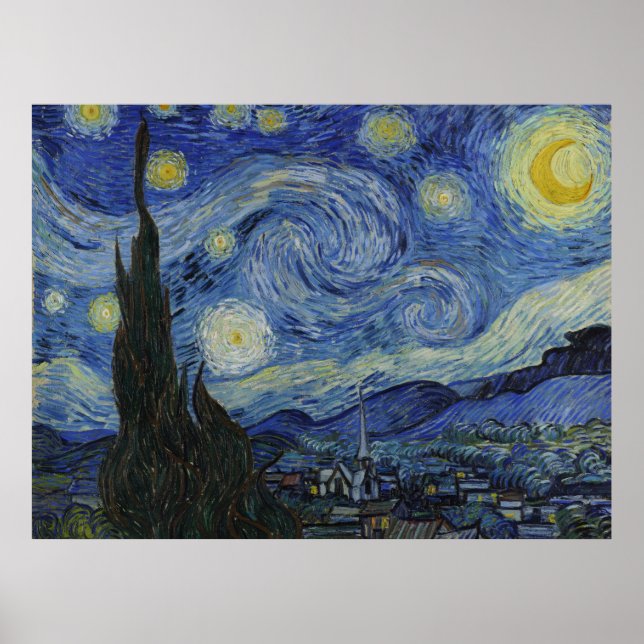 Van Gogh, Starry Nigh, classic painting Poster (Framsidan)
