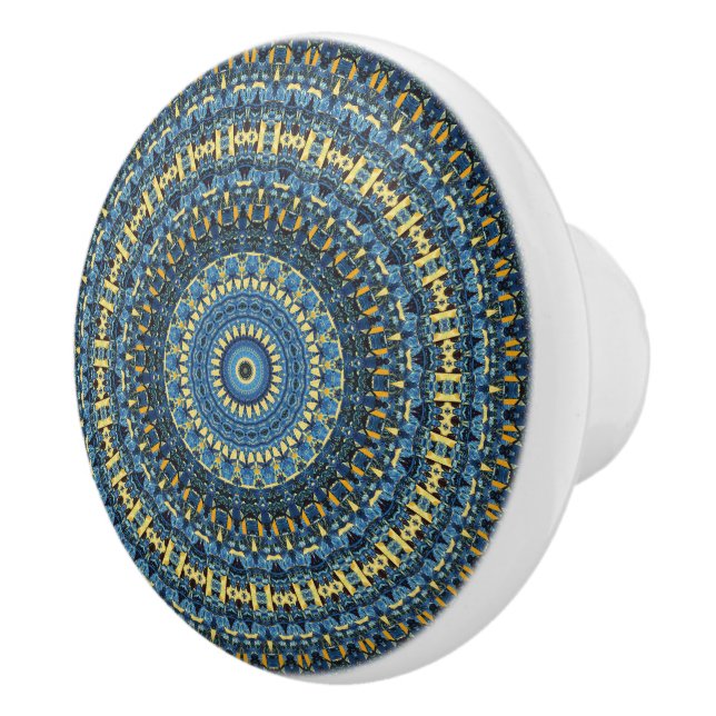 Van Gogh Starry Night Abstrakt Groovy Boho Mandala Knopp (Höger)