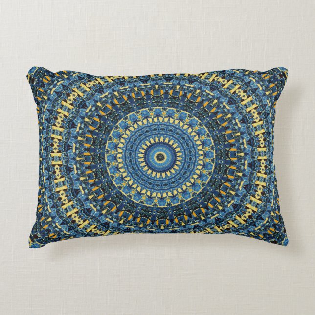 Van Gogh Starry Night Abstrakt Groovy Boho Mandala Prydnadskudde (Framsidan)