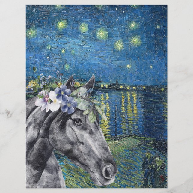 Van Gogh Starry Night and Black Horse Scrapbook (Framsida)