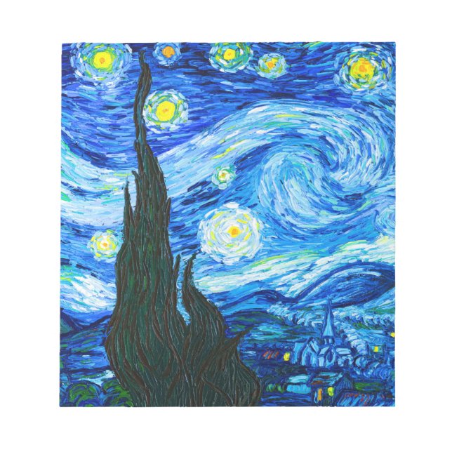 Van Gogh Starry Night Anteckningsblock (Framsida)