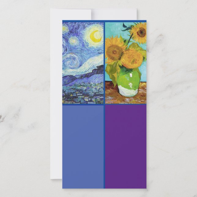 Van Gogh, Starry Night, Art Bookmark Card Kort (Framsida)