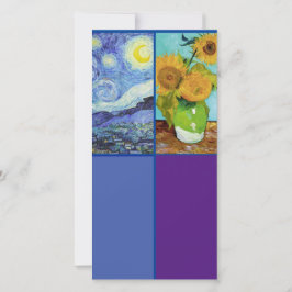 Van Gogh, Starry Night, Art Bookmark Card Kort