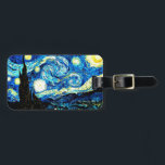 Van Gogh - Starry Night Bagagebricka<br><div class="desc">Vincent van Gogh-målning,  Starry Night,  bagagemärke.</div>