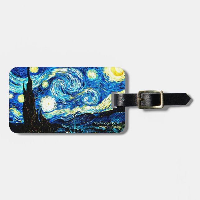 Van Gogh - Starry Night Bagagebricka (Horisontell Framsida)
