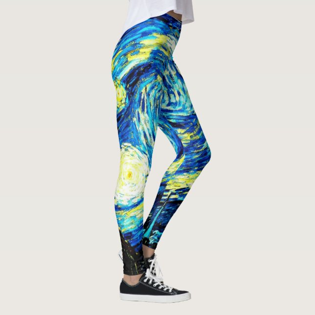 Van Gogh - Starry Night, berömd-tavla Leggings (Höger)
