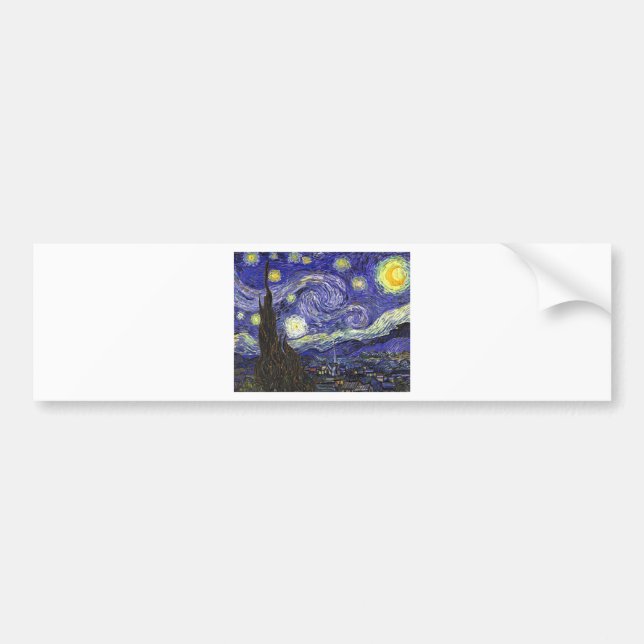 Van Gogh Starry Night Bildekal (Framsidan)