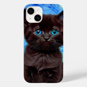 Van Gogh Starry Night Black Cat