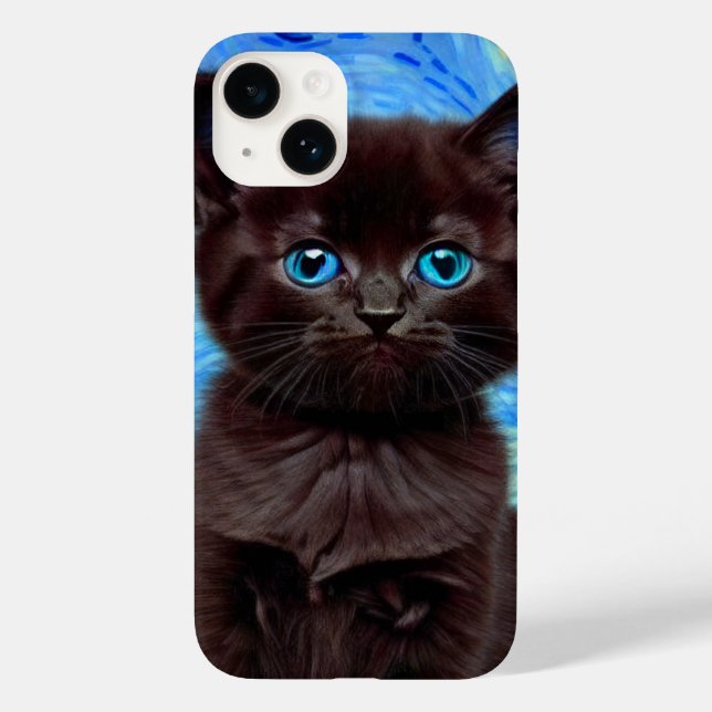 Van Gogh Starry Night Black Cat (Baksida)