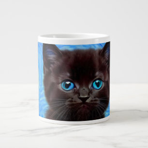 Van Gogh Starry Night Black Cat Jumbo Mugg