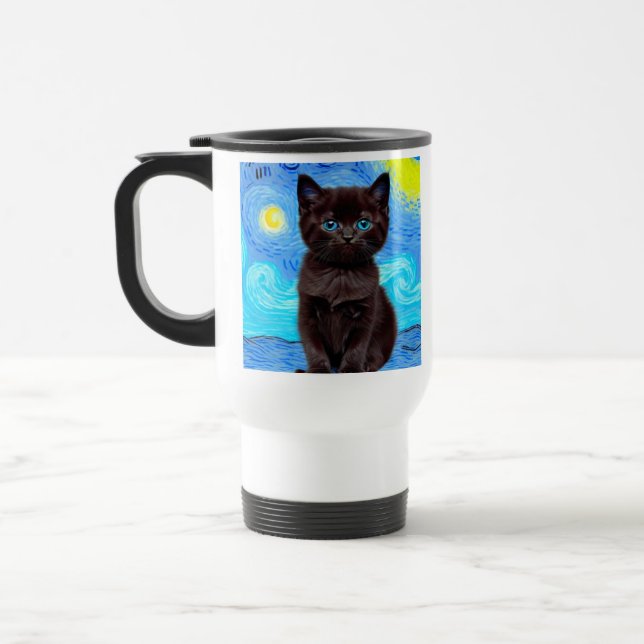 Van Gogh Starry Night Black Cat Resemugg (Vänster)
