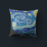Van Gogh Starry Night. Blått intryck himmel art Kudde<br><div class="desc">Van Gogh "Starry Night" dekorativ kudde. Blått imponerande himmel och stjärnkonst.</div>