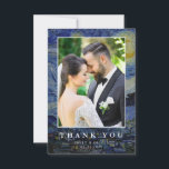 Van Gogh Starry Night Bröllop Tack Kort<br><div class="desc">Photo bröllop tackar dig för ditt anpassningsbar-meddelande till gästerna i bröllop på Vincent Van Gogh Starry Night-målningsbakgrunden.</div>