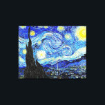 Van Gogh Starry Night Canvastryck<br><div class="desc">En av de största berömdarna av Vincent Van Goghs målningar. Digitalt förbättrad.</div>