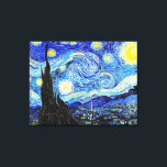 Van Gogh Starry Night Canvastryck<br><div class="desc">En av de största berömdarna av Vincent Van Goghs målningar. Digitalt förbättrad.</div>
