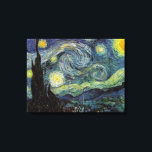 Van Gogh Starry Night Canvastryck<br><div class="desc">Vincent Van Gogh Landscape och Sjölandskap Painting Series - Starry Blue Night</div>