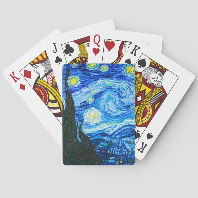 Van Gogh Starry Night Casinokort (Baksidan)