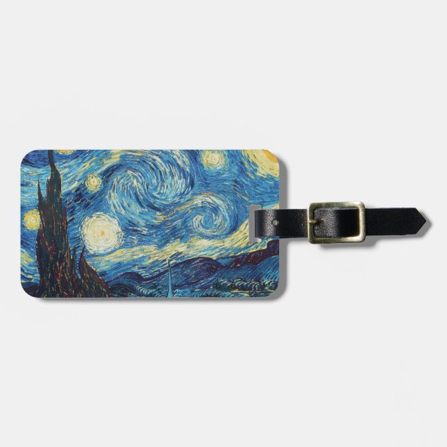Van Gogh Starry Night Classic Impressionism Art Bagagebricka (Horisontell Framsida)