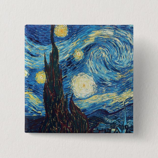 Van Gogh Starry Night Classic Impressionism Art Knapp (Framsida)