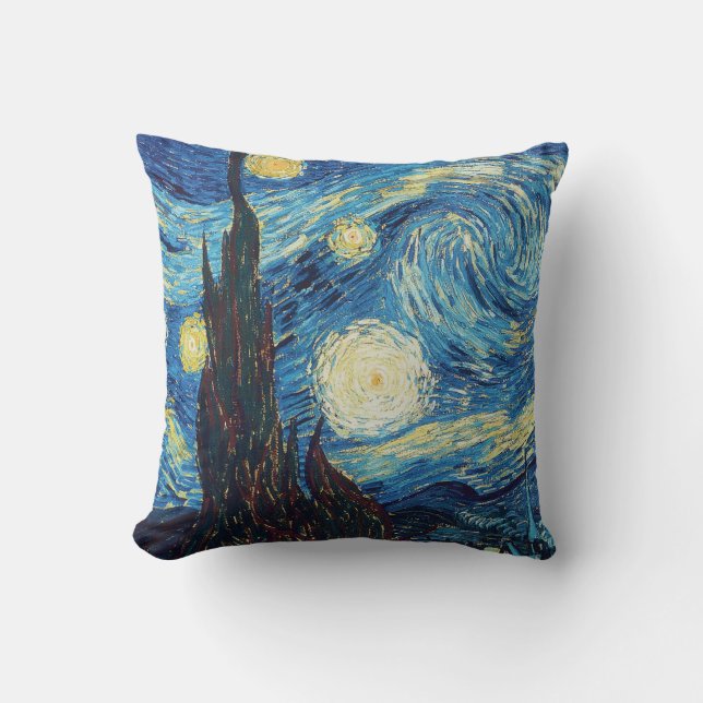 Van Gogh Starry Night Classic Impressionism Art Kudde (Framsida)