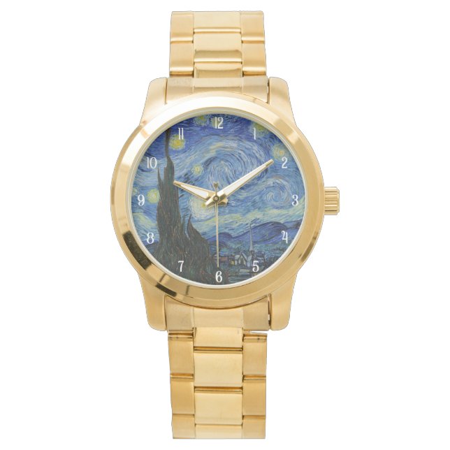 Van Gogh Starry Night Elegant Manar's Watch Armbandsur (Framsida)
