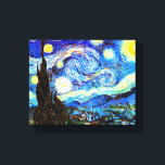 Van Gogh Starry Night Fine Art Canvastryck<br><div class="desc">Starry Night,  bra konst av Vincent van Gogh.</div>