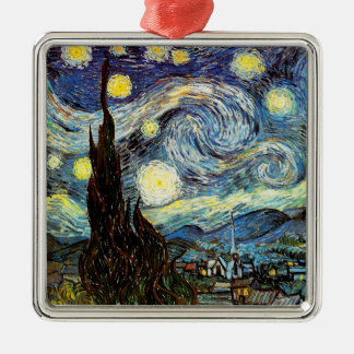 Van Gogh Starry Night Fine Art Julgransprydnad Metall