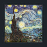 Van Gogh Starry Night Fine Art Magnet<br><div class="desc">Starry Night,  bra konst av Vincent van Gogh.</div>