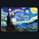 Van Gogh Starry Night Fine Art Magnet<br><div class="desc">Starry Night,  den mest berömd målningen av den nederländske Post-Impressionististen Vincent van Gogh. En ensam cypress träd,  en sovande by,  och ett himlar som ropar med stjärnor. Efter-Impressionismen Christian religiösa andlig inspirationerande bra konsmålning.</div>
