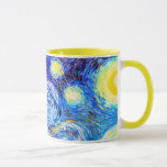 Van Gogh Starry Night Fine Art Mugg<br><div class="desc">Starry Night,  bra konst av Vincent van Gogh.</div>