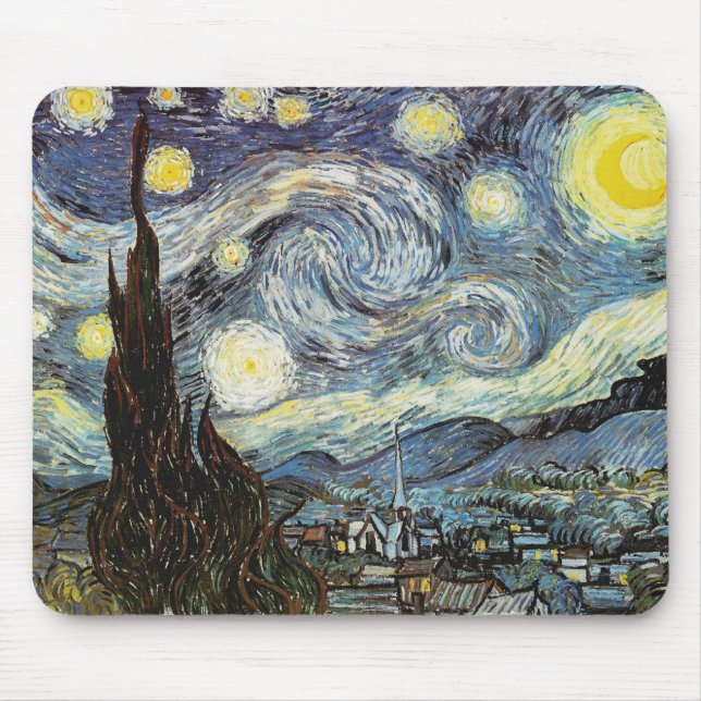 Van Gogh Starry Night Fine Art Musmatta (Framsidan)